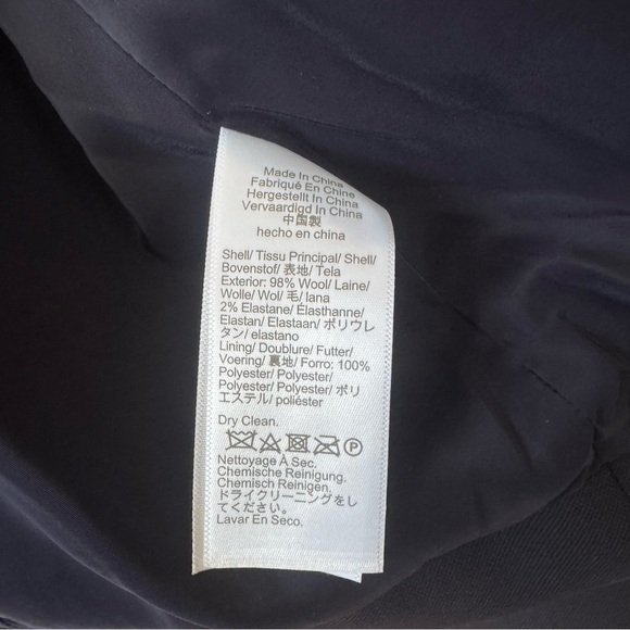 J Crew Dalton Navy Blue Blazer Jacket Tollegno 1900 Italian Wool Petites 6P - Picture 9 of 9